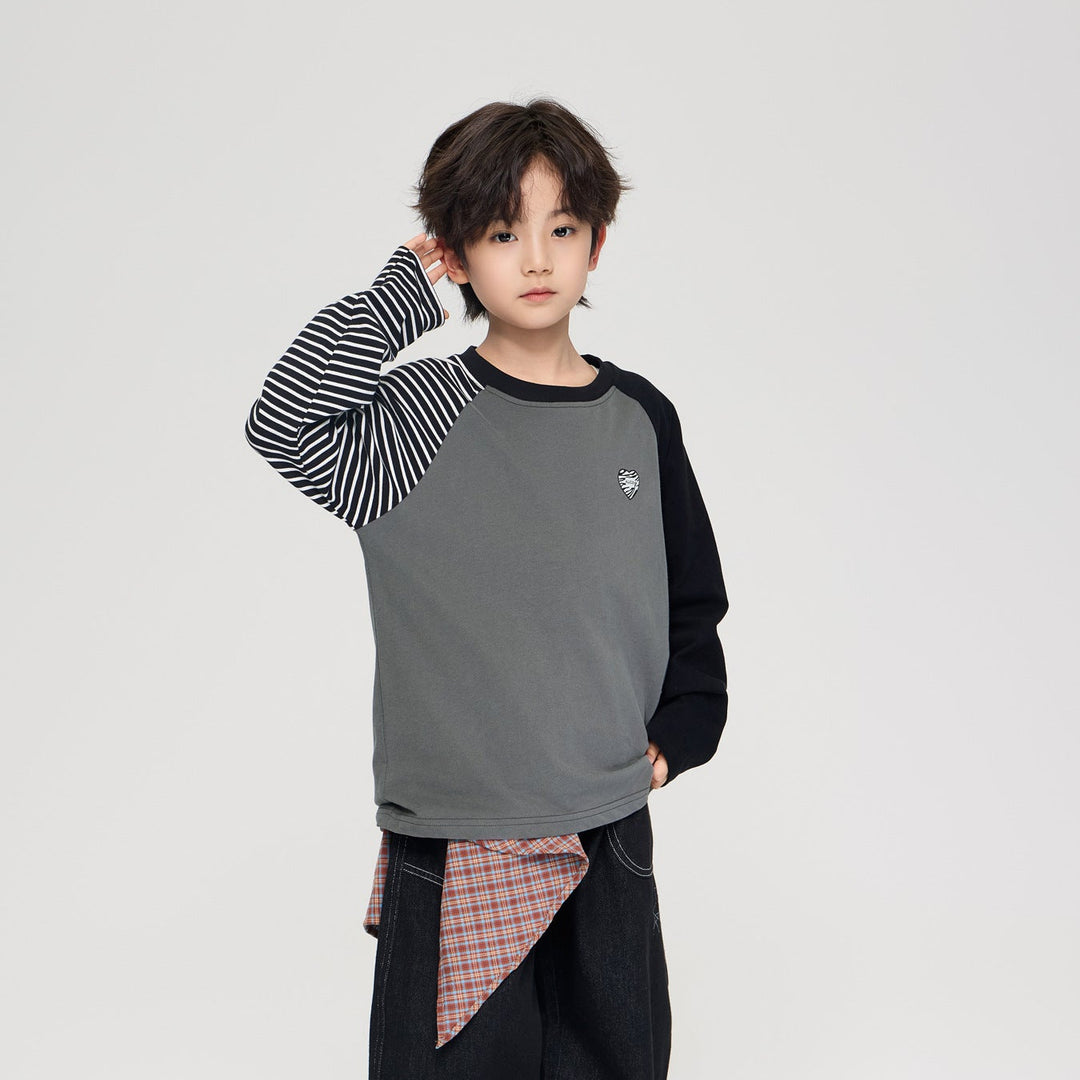 【100-150】アシンメトリーロングTシャツ