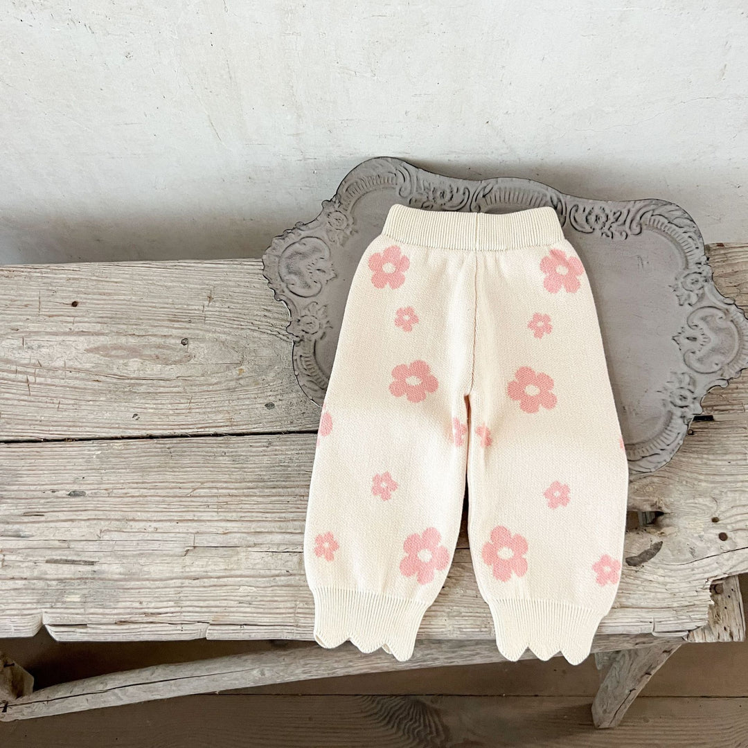 【73-100】スカラップヘム花柄セットアップ