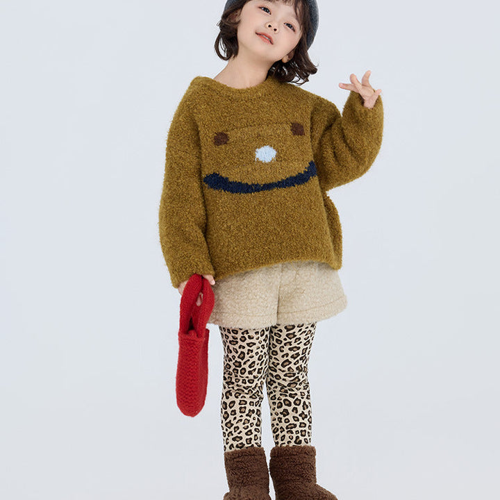 【90-150】レオパード柄あったかレギンス