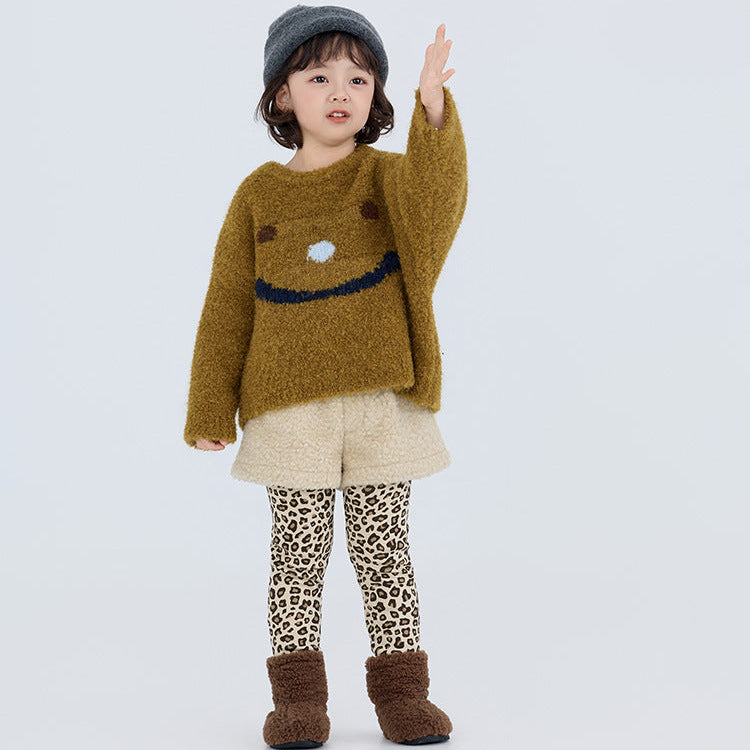 【90-150】レオパード柄あったかレギンス