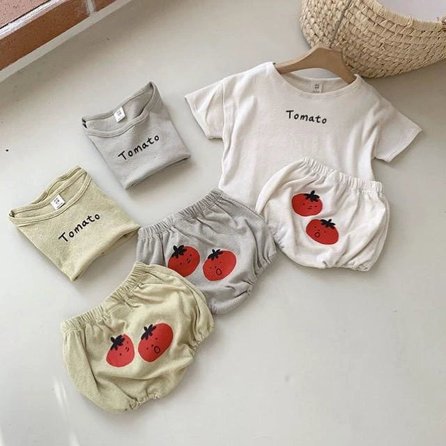 【73-100】トマトデザインTシャツ×ブルマセット