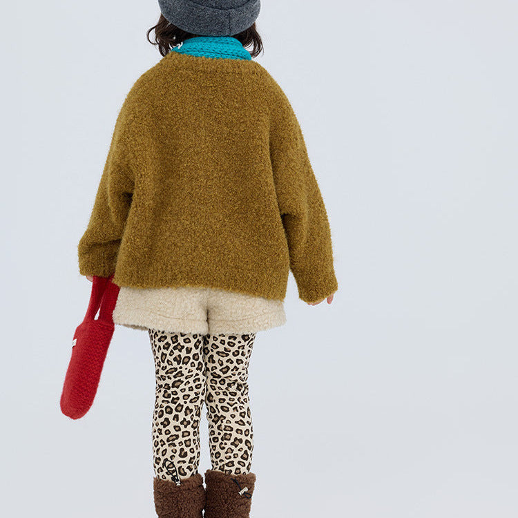 【90-150】レオパード柄あったかレギンス