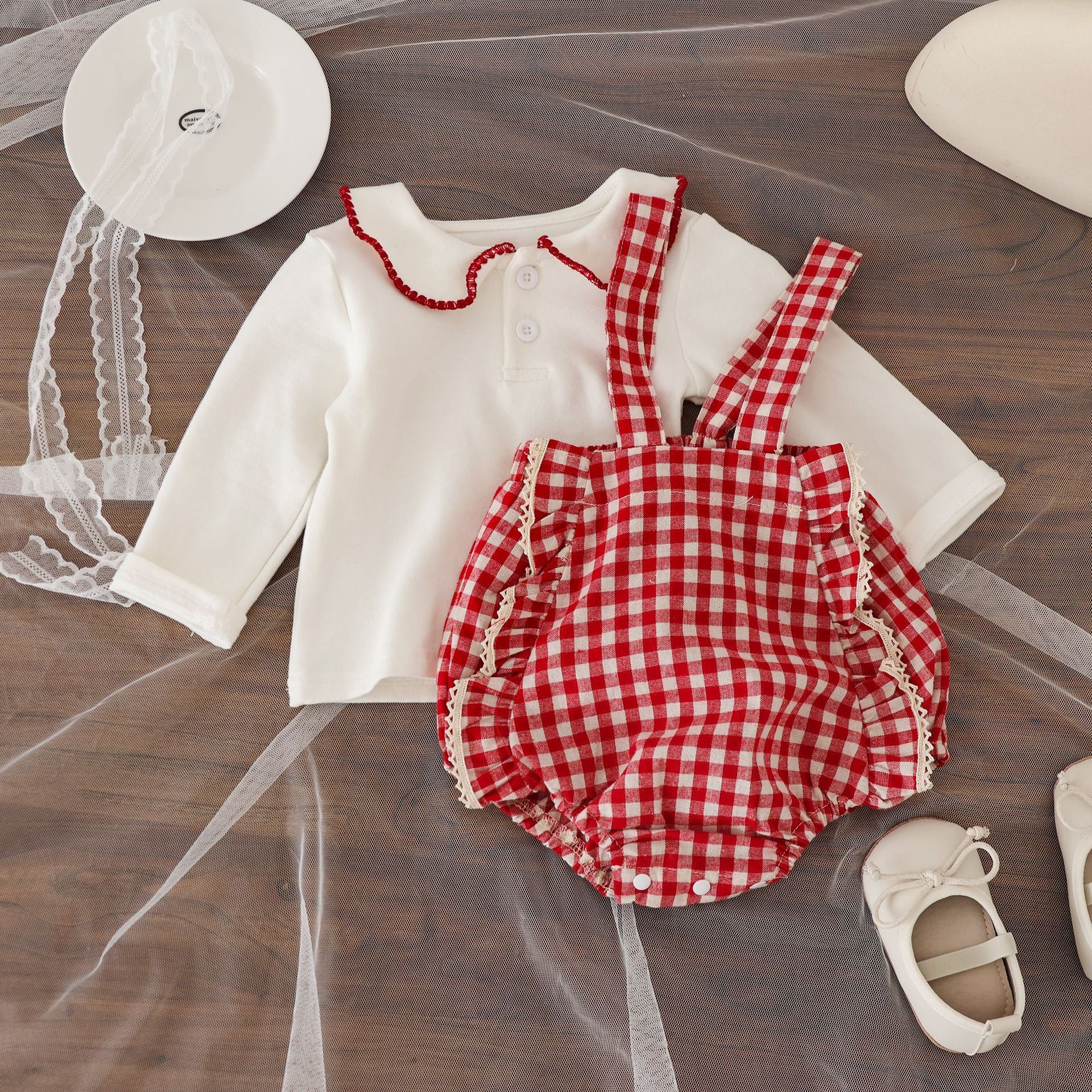 73-90】フリルデザインサロペットブルマ｜ELMO-こども服エルモ