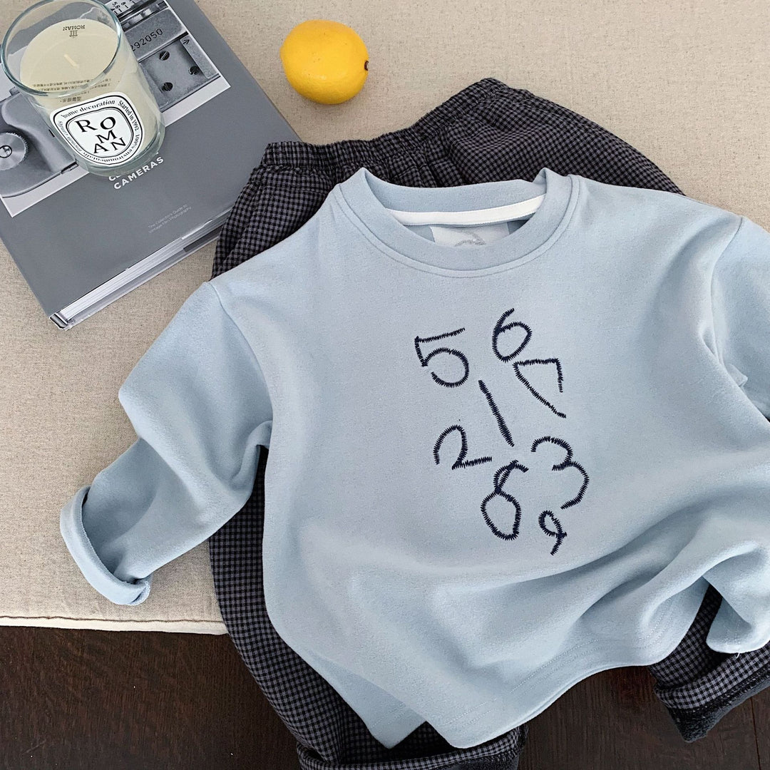 【90-140】ナンバー刺繍トレーナー