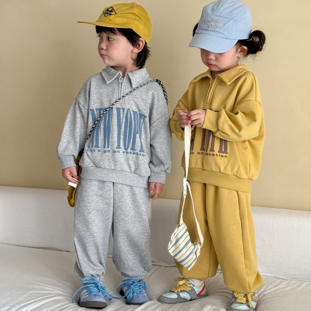 【80-150】NEW YORKハーフジップセットアップ