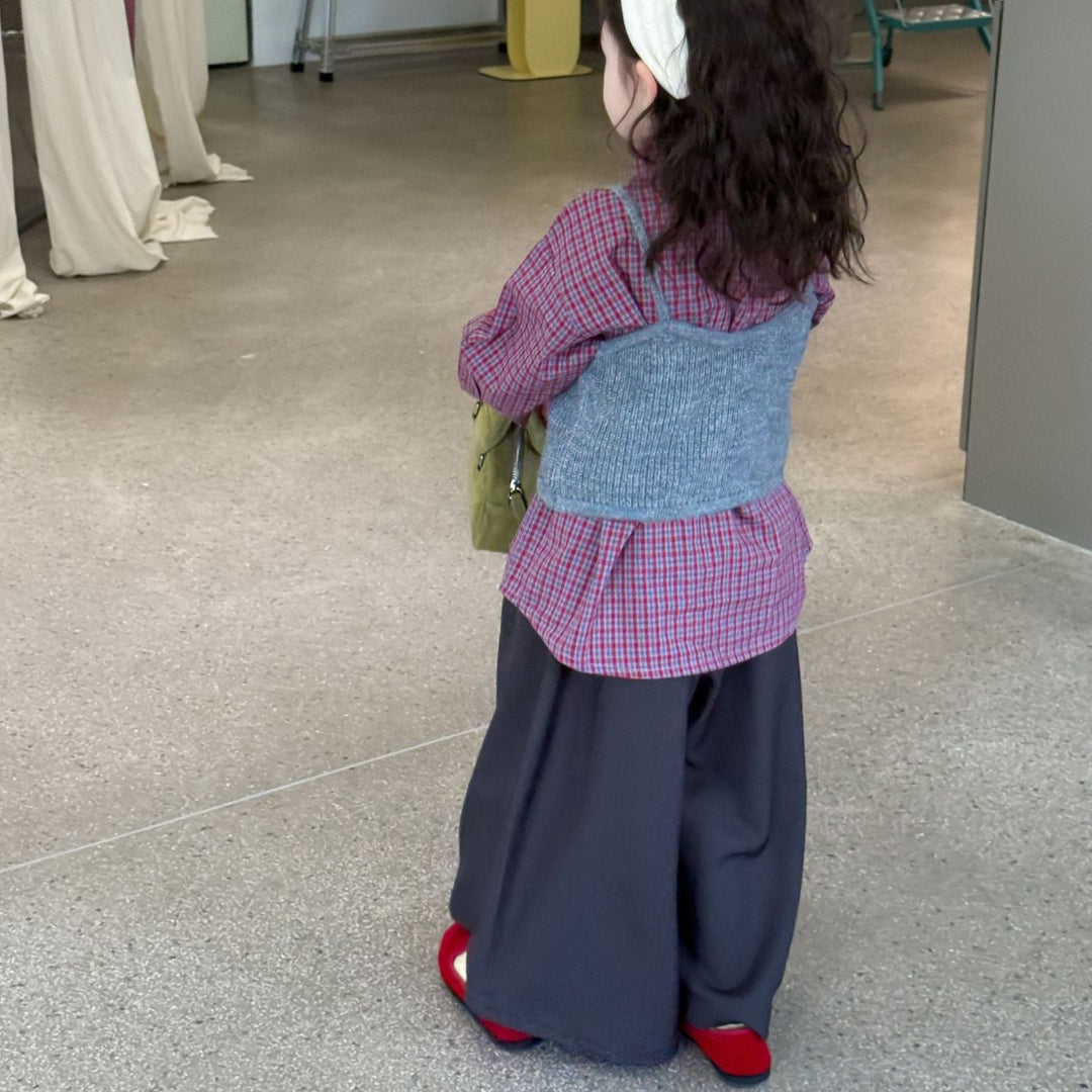 【90-140】ロングワイドパンツ