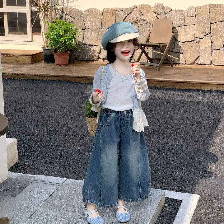 【90-140】レースデザインカーディガン