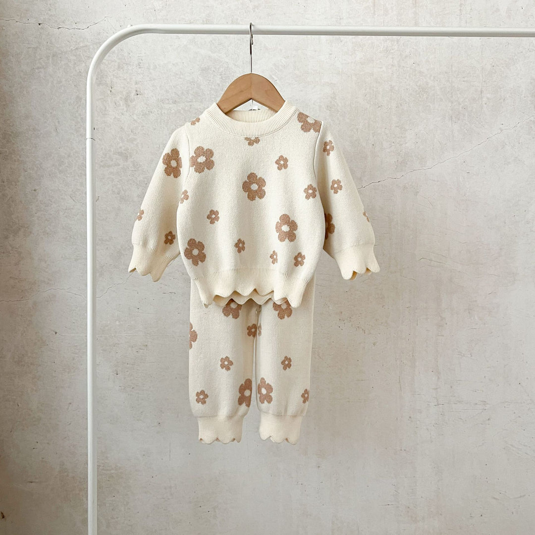 【73-100】スカラップヘム花柄セットアップ