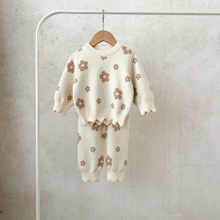 【73-100】スカラップヘム花柄セットアップ