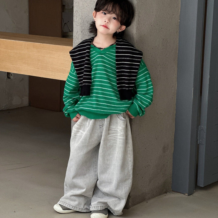 【90-150】ルーズワイドデニム