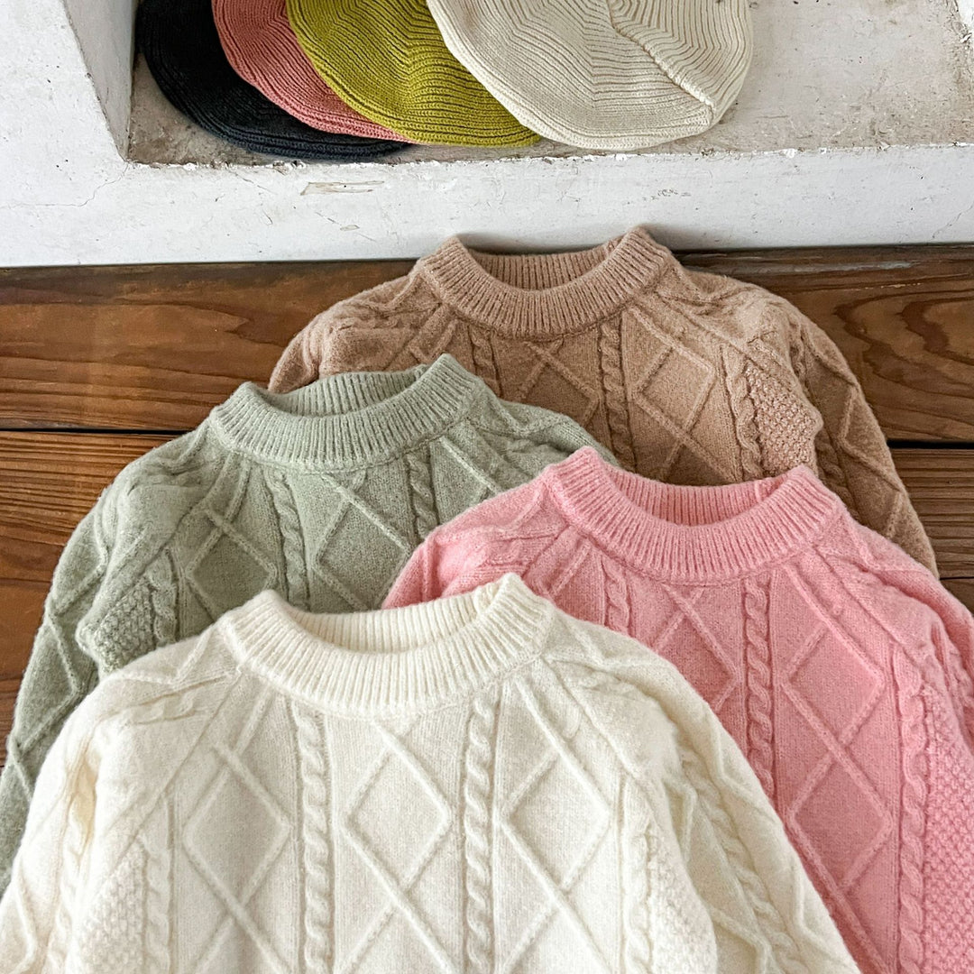 【73-110】アーガイル編みニットセットアップ