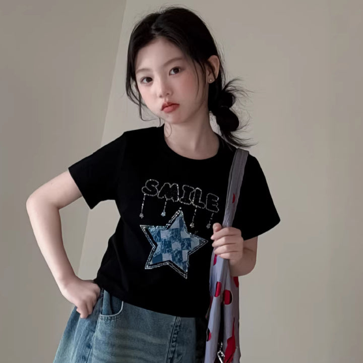 【100-150】SMILE＆STAR Tシャツ