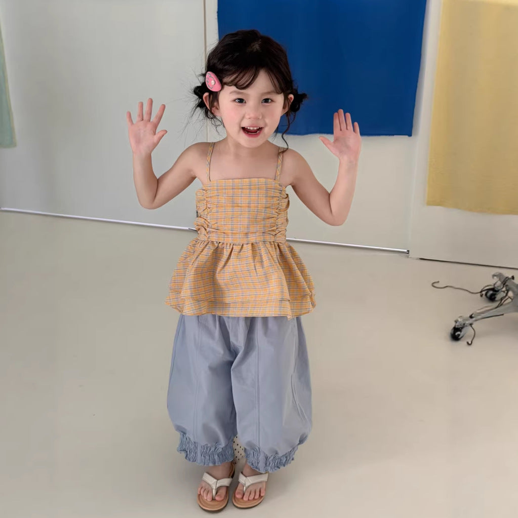 【90-140】フリルヘムバックデザインキャミソール