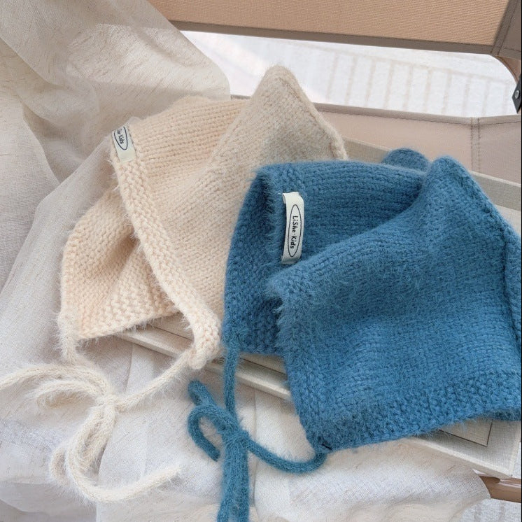 【48-52cm】あご紐付きねこ耳ニット帽