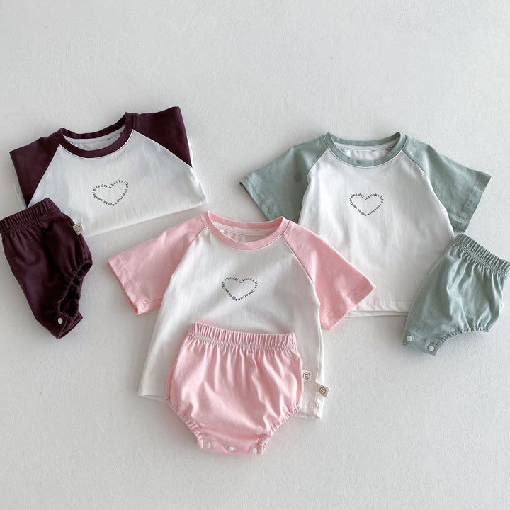 【73-100】フロントハートTシャツ×ブルマセット