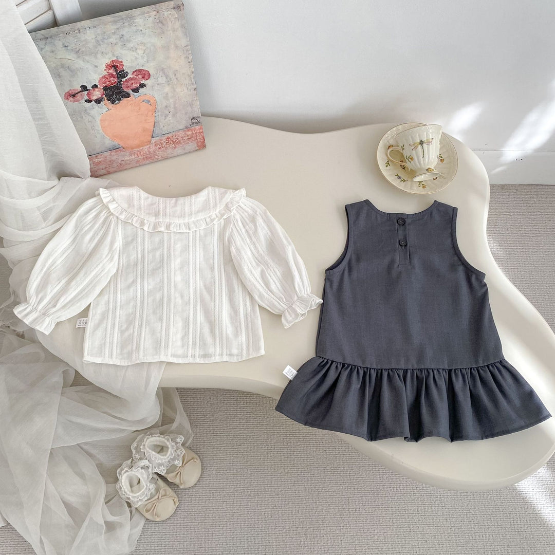 【73-120】フロントリボンデザイン切替ワンピース