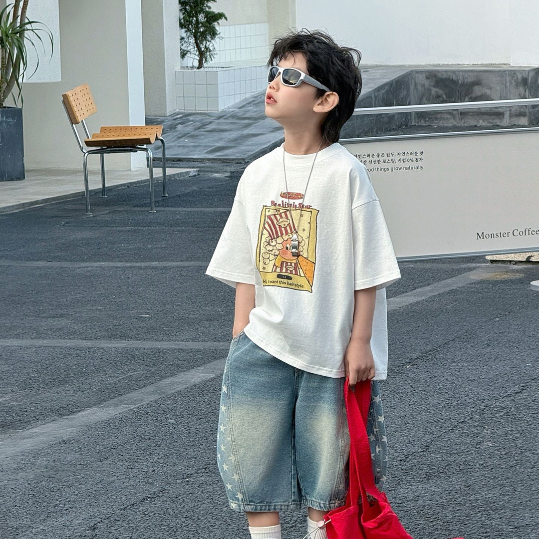 【90-150】プリントデザインTシャツ