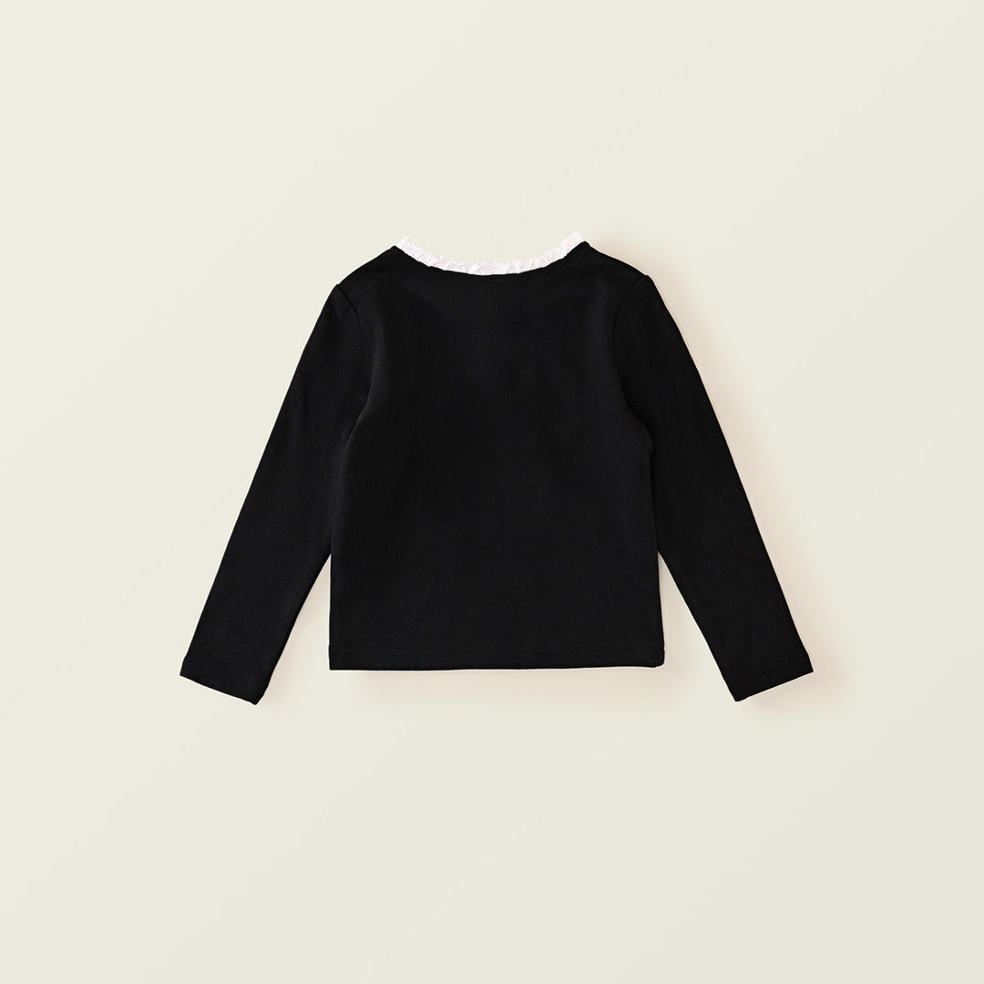 【90-140】首元レースロングTシャツ