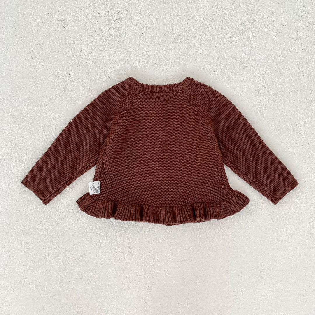 【73-100】フリルヘムカーディガン