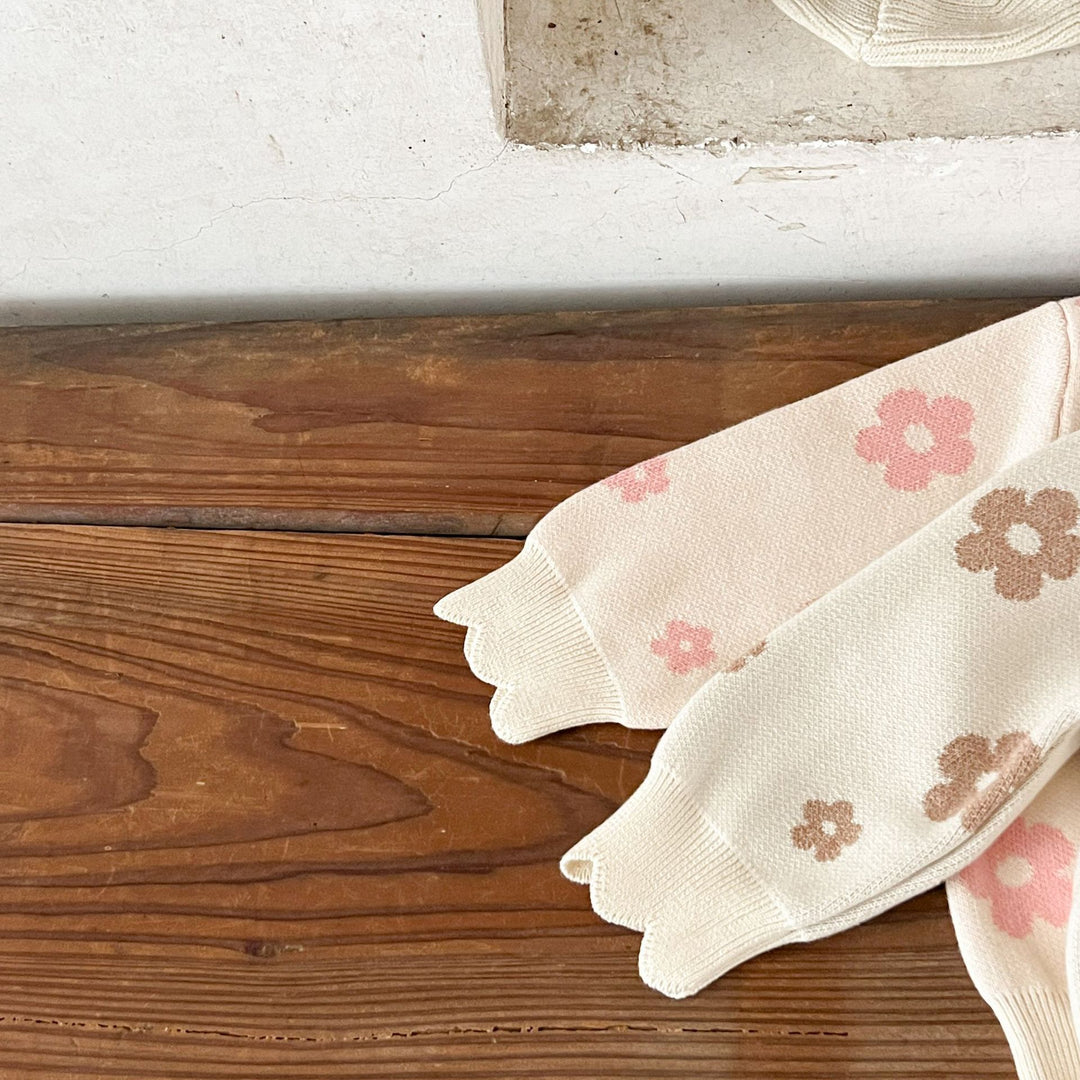 【73-100】スカラップヘム花柄セットアップ