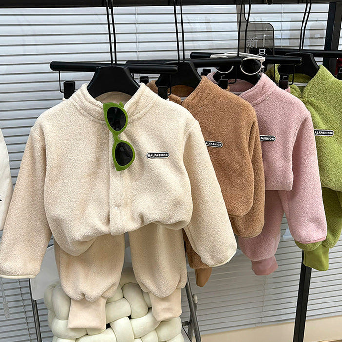 【80-140】前開きフリースセットアップ