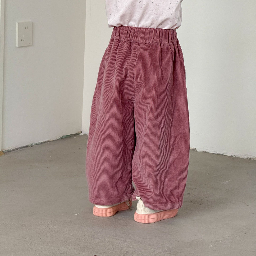 【80-150】コーデュロイワイドパンツ
