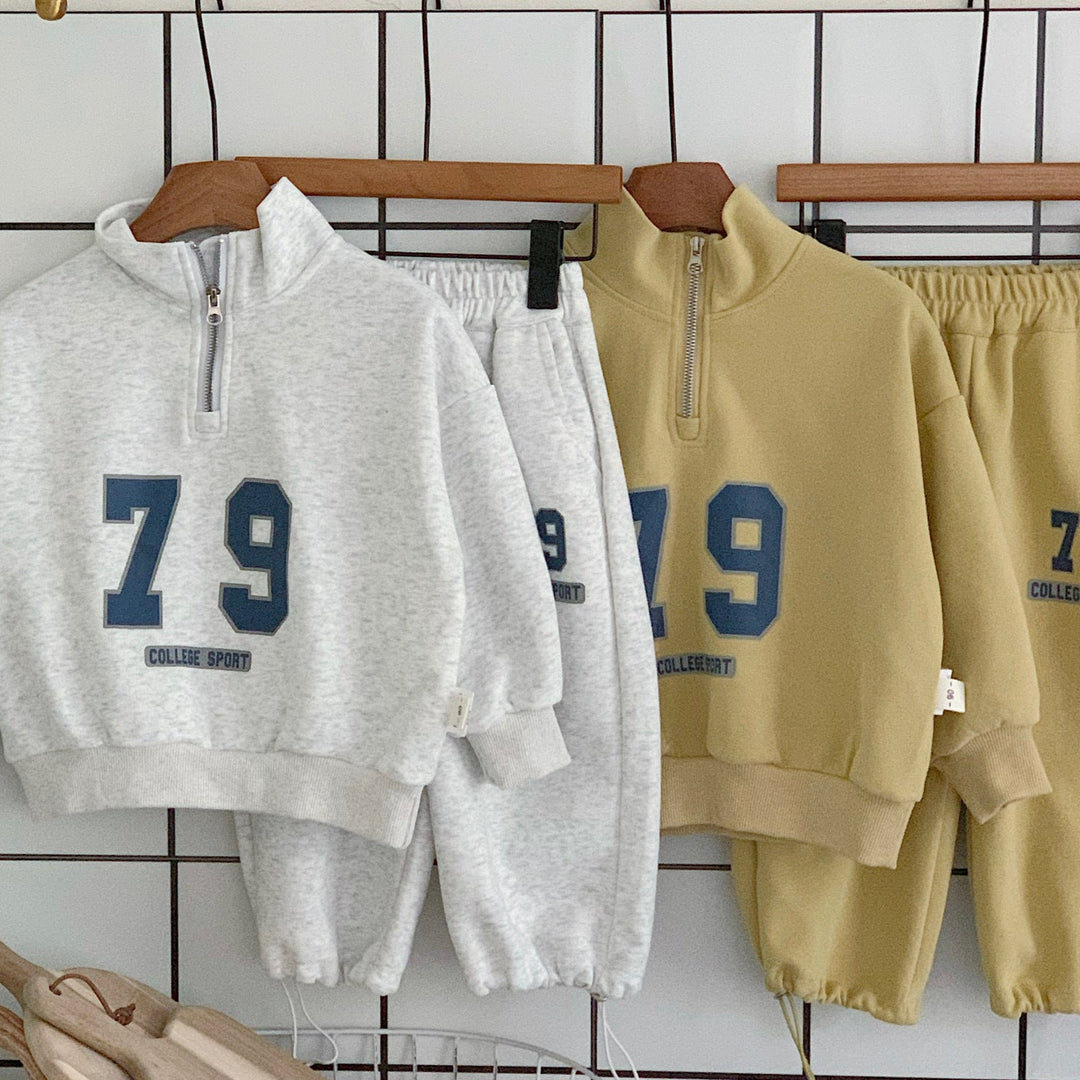 【90-140】ハーフジップリラックスセットアップ