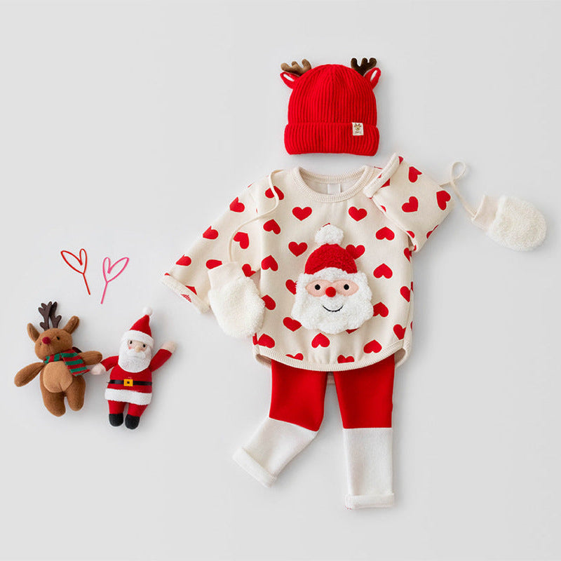 【73-100】サンタモチーフトレーナー