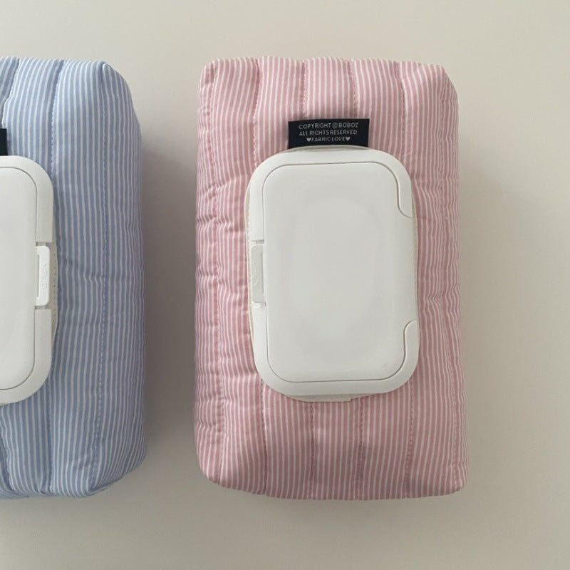 細ストライプウェットティッシュケース