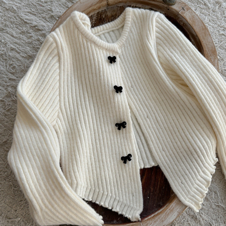 【90-150】ヘムデザインリブカーディガン