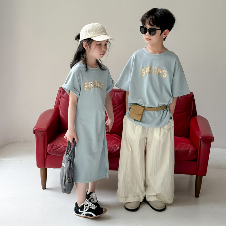 【90-150】フロントロゴオーバーサイズTシャツ