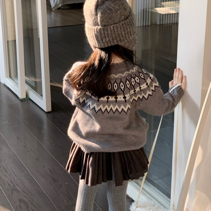 【90-140】ノルディック風ニット