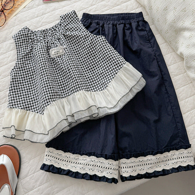 【90-150】ヘムデザインロングパンツ