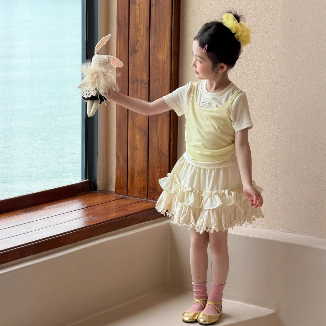 【90-150】レイヤードデザインTシャツ