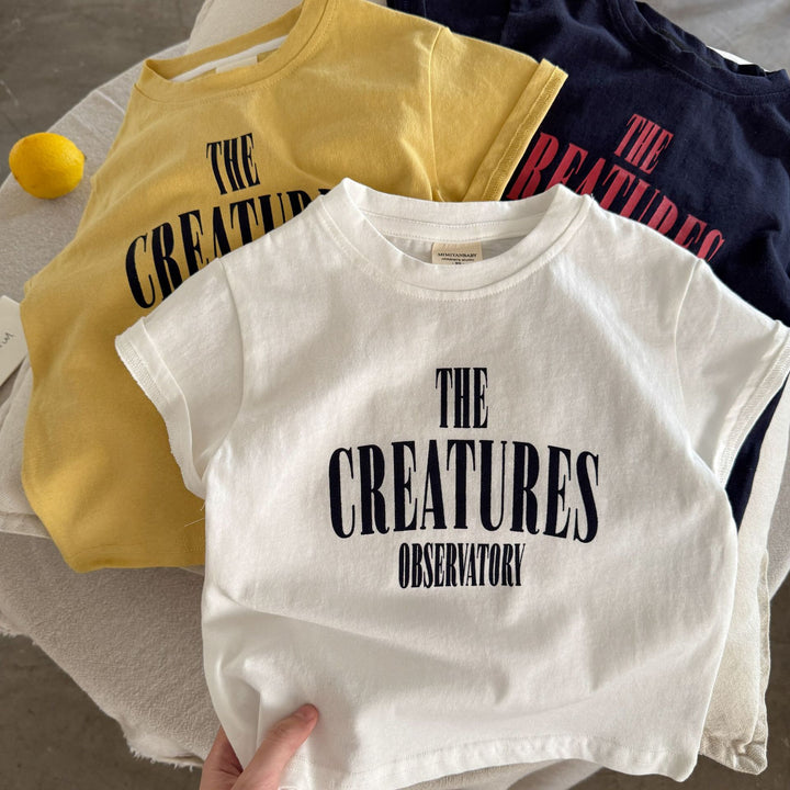 【90-140】英字ロゴデザインTシャツ