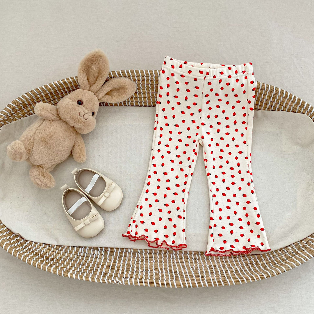 【73-110】パターンプリントフレアロングパンツ