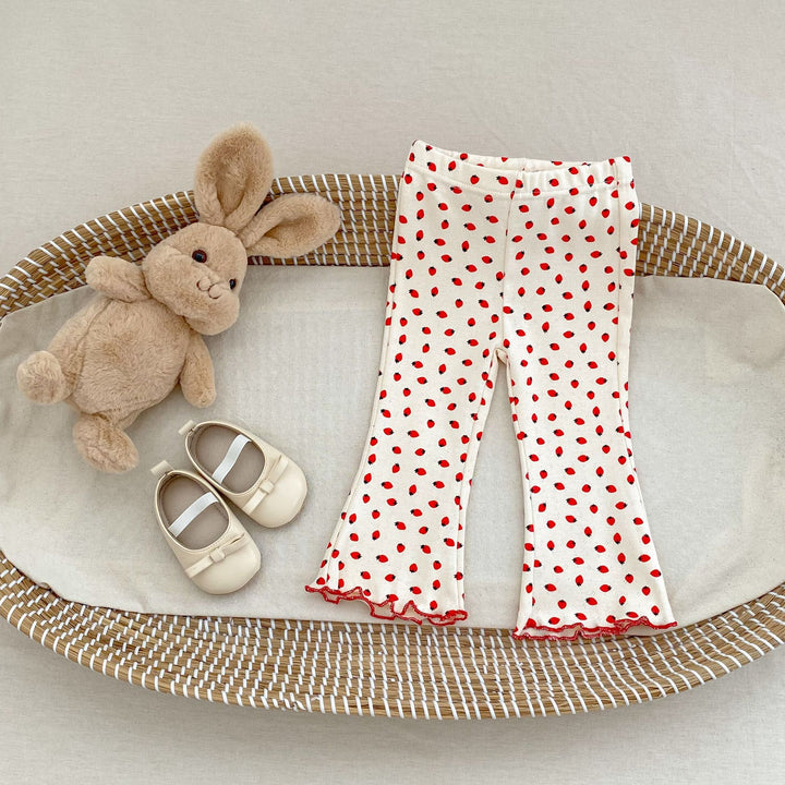 【73-110】パターンプリントフレアロングパンツ