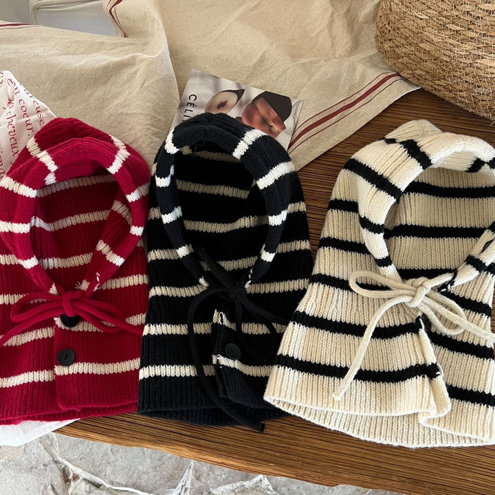 【49-53cm】ボーダー柄バラクラバ