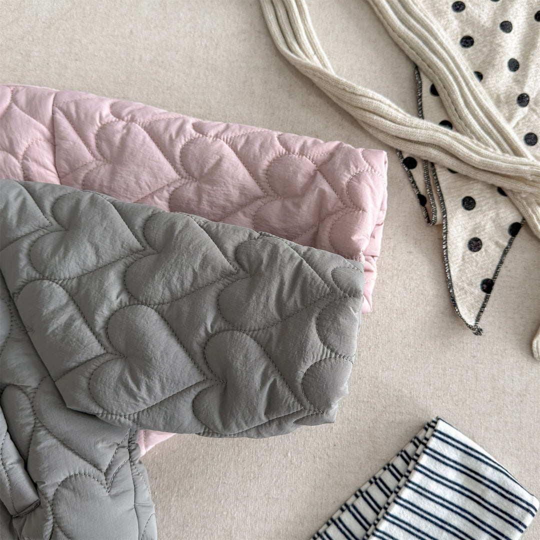 【80-130】ハートデザインキルティングジャケット