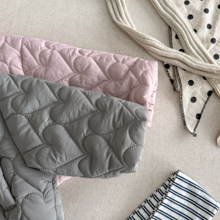 【80-130】ハートデザインキルティングジャケット