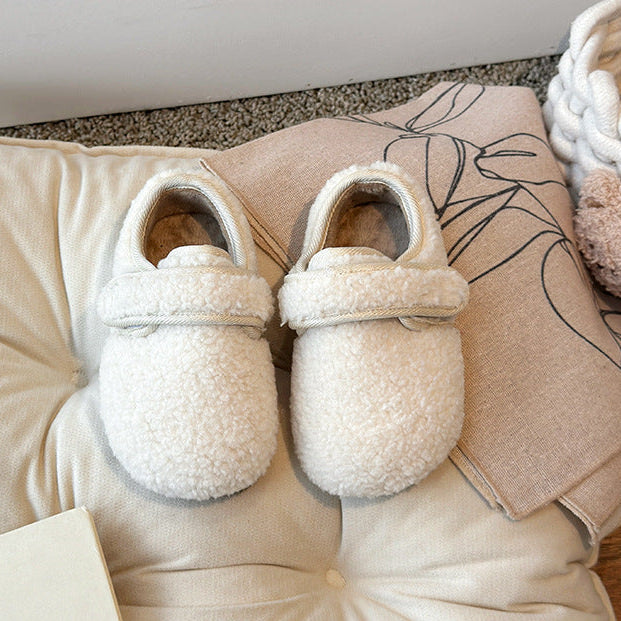 【13.5-21.0】ワンベルトボアシューズ