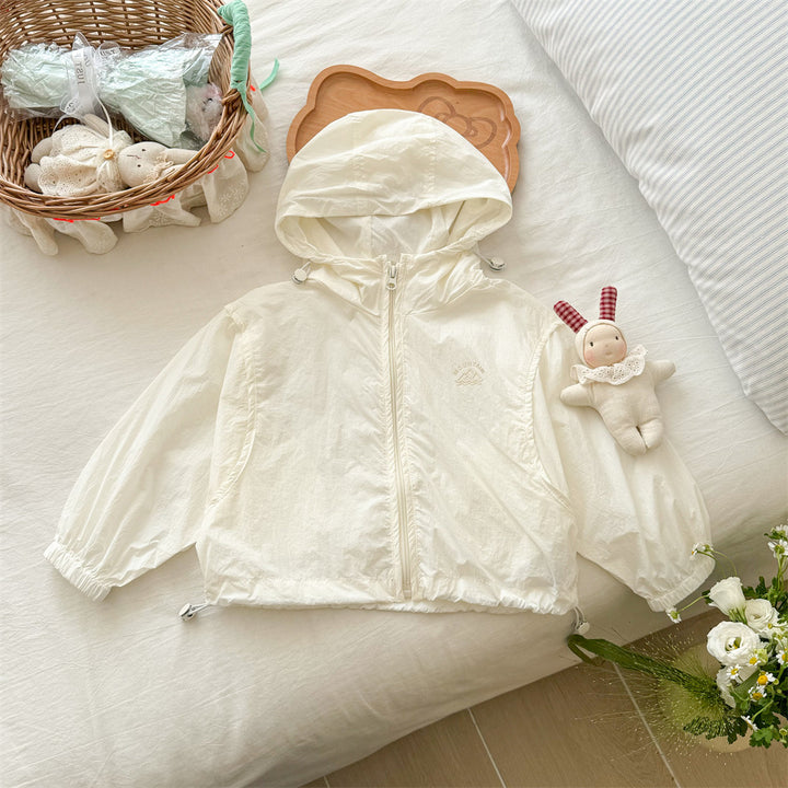 【90-140】フード付きシンプルウィンドブレーカー