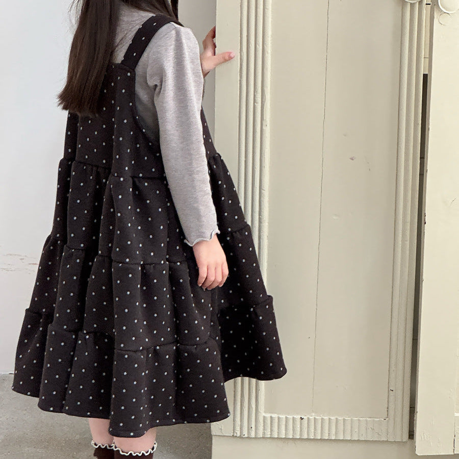【90-150】ワンポイントリボンハイネックカットソー