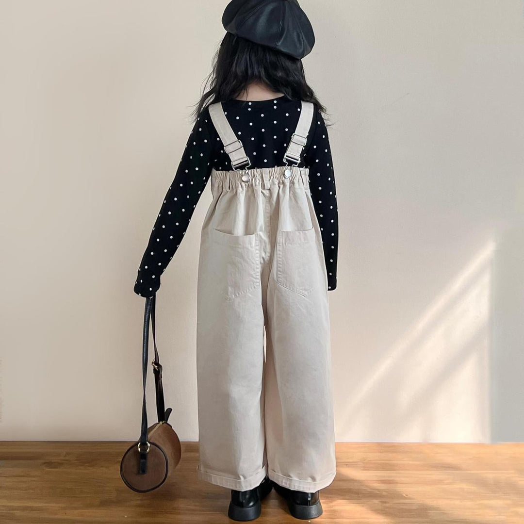 【90-140】ドット柄長袖トップス