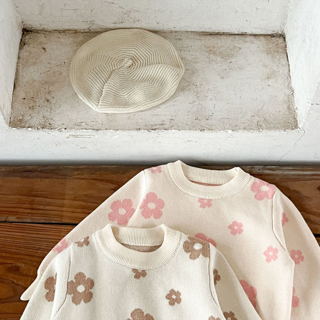 【73-100】スカラップヘム花柄セットアップ