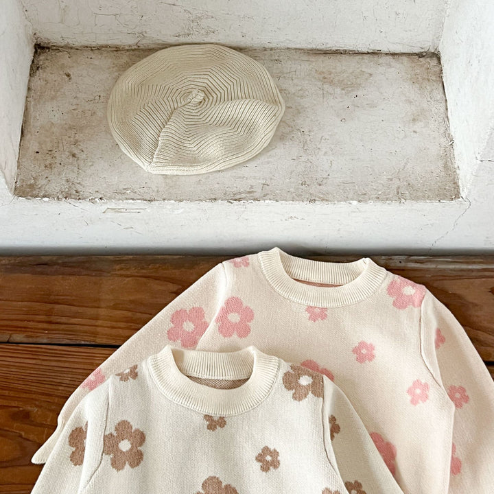 【73-100】スカラップヘム花柄セットアップ