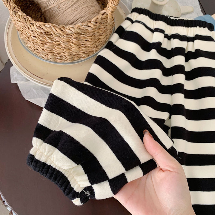 【90-140】ワンポイントベアリラックスパンツ