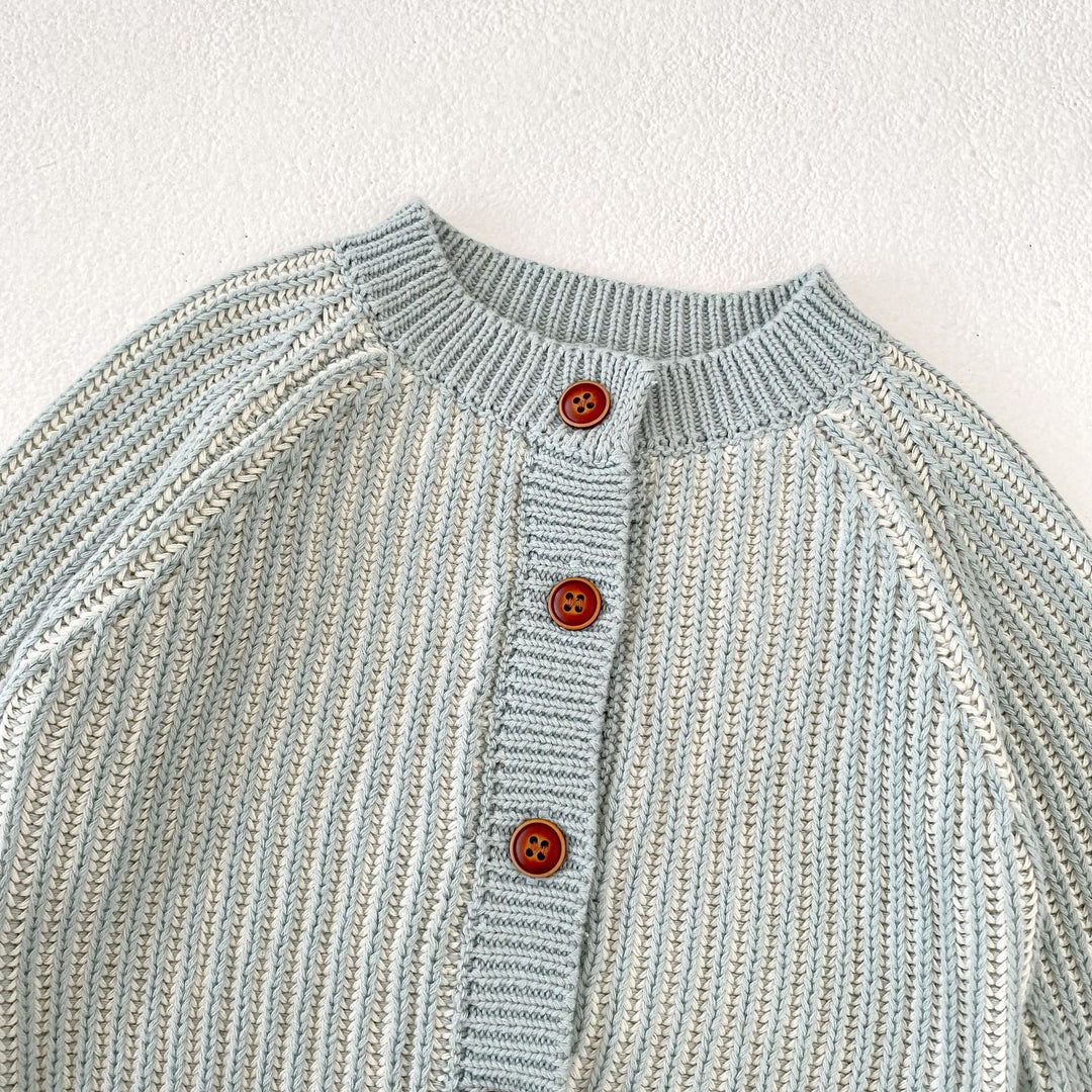 【73-100】クルーネックニットカーディガン