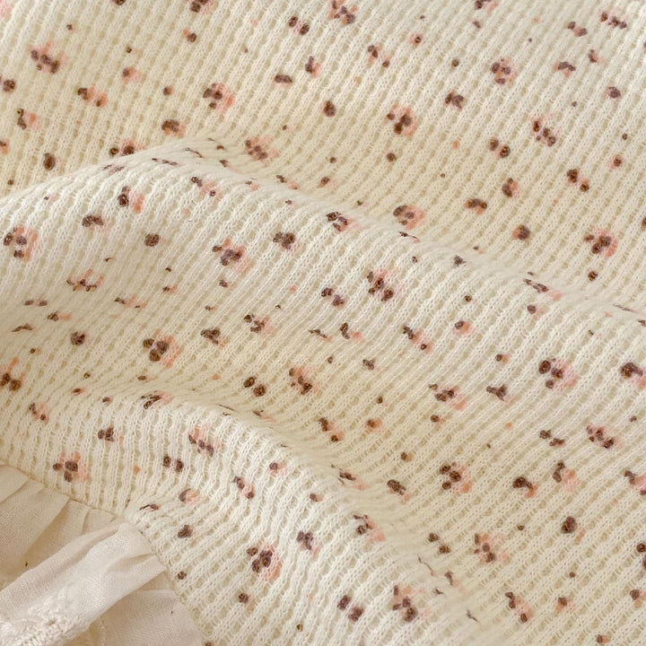 【73-110】レースヘムワッフルセットアップ