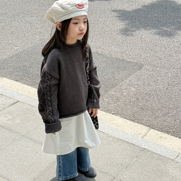 【80-130】スリーブデザインニット